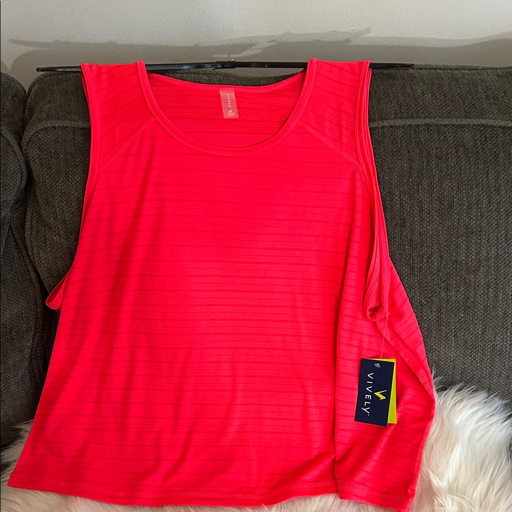 VibrantCoral  Women's Crop Tank Top
